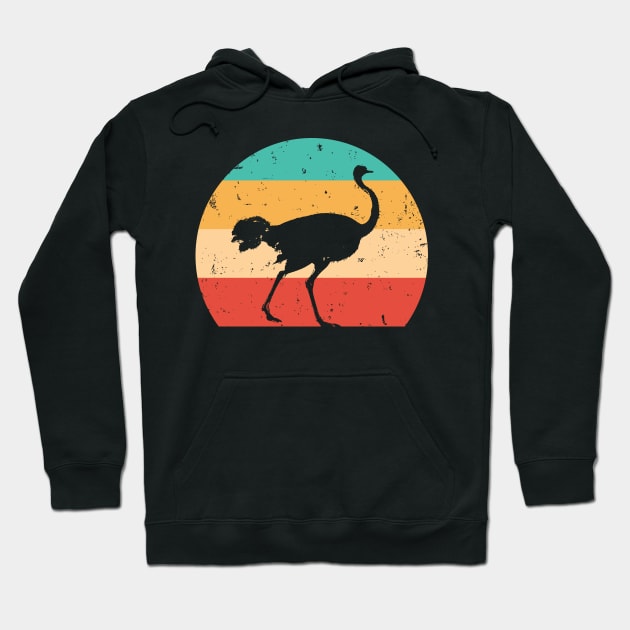 vintage sunset Common ostrich ,funny Ostrich lover Hoodie by mezy